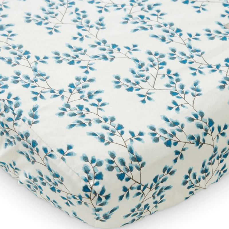 Housse de matelas à langer Fiori bleu (50 x 65 cm) Cam Cam Copenhagen
