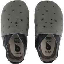 Chaussons bébé en cuir Soft soles snowflakes grey (9-15 mois)  par Bobux