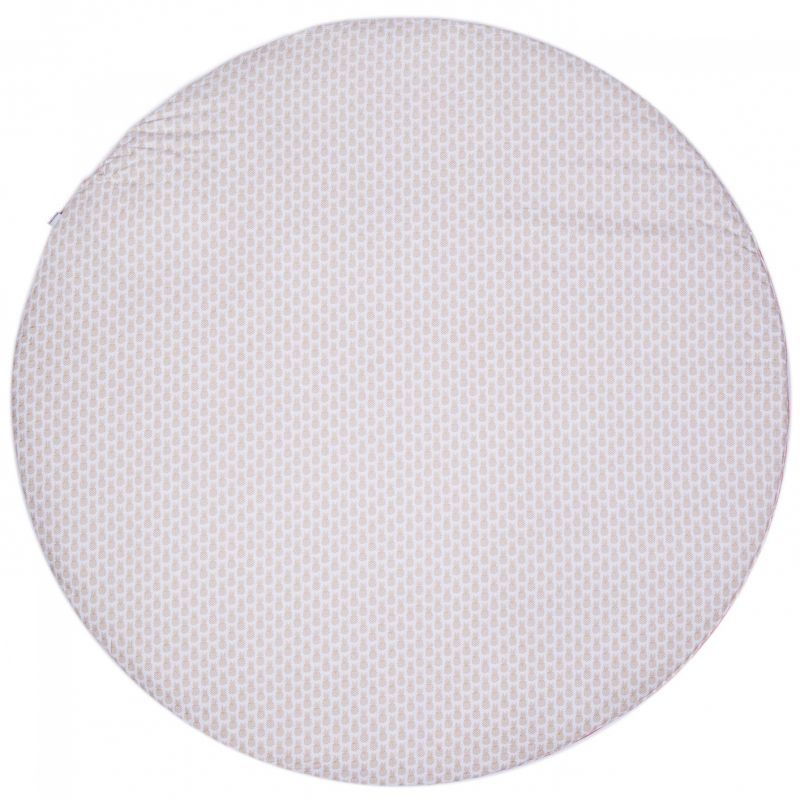Tapis de jeu réversible Ananas Minky corail (120 cm) BB & Co
