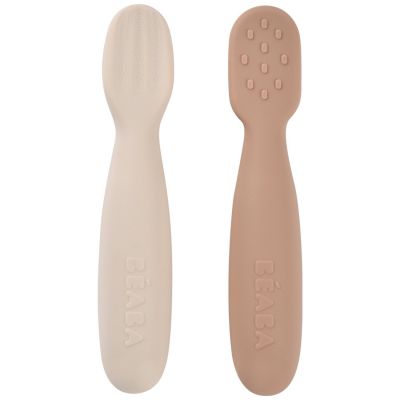 Lot de 2 précuillères en silicone Pralin et Argile Béaba
