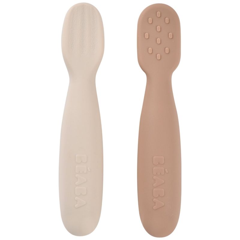 Lot de 2 précuillères en silicone Pralin et Argile Béaba Produit 1