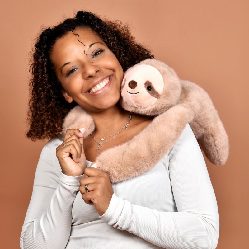 Peluche paresseux marron lesté PODCOLL (40 cm) Histoire d'Ours Ambiance 1