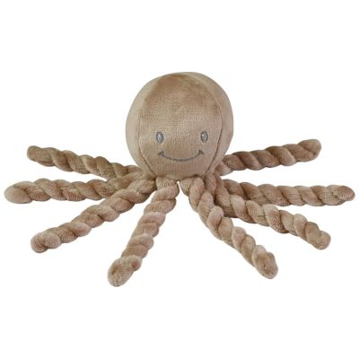 Peluche pieuvre Lapidou Moka (23 cm)  par Nattou