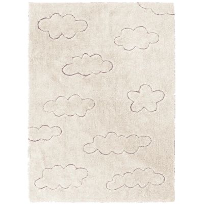 Tapis lavable RugCycled® Clouds en coton naturel (90 x 130 cm)  par Lorena Canals