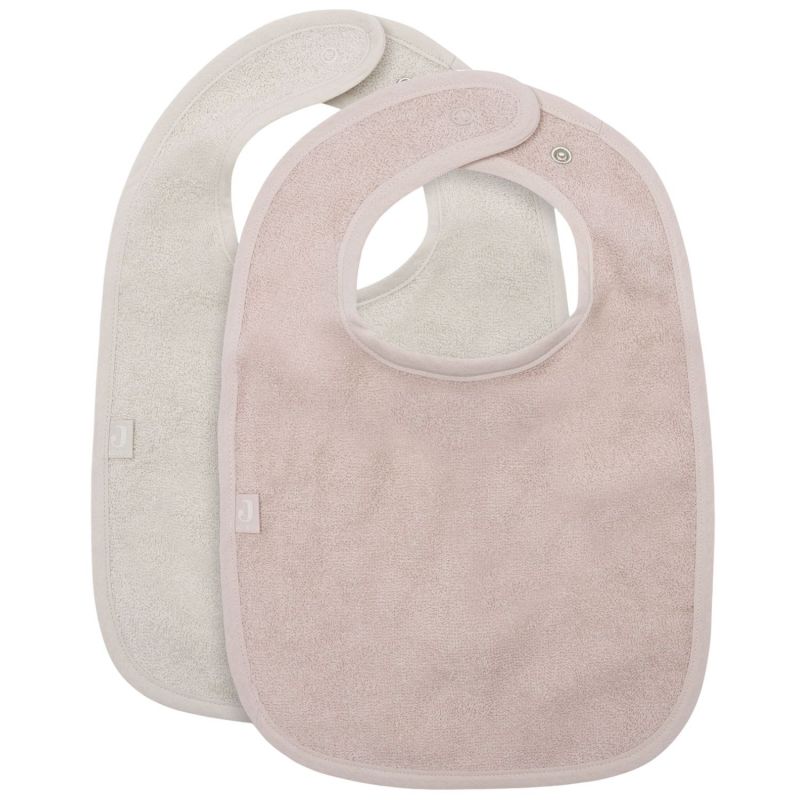 Lot de 2 bavoirs en éponge Silk Rose-Sand Jollein Produit 1