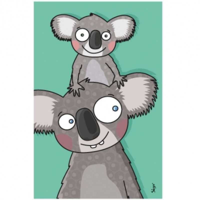 Tableau koalas (14 x 22 cm) Série-Golo