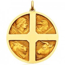 Médaille des 4 évangélistes  (or jaune 750°)  par Becker
