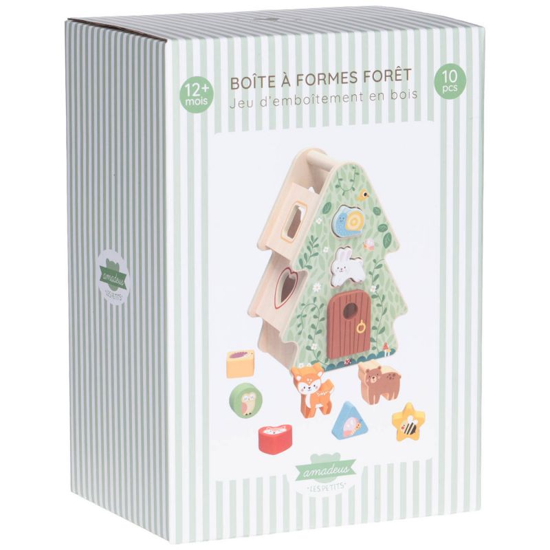 Boîte à formes forêt en bois Amadeus Les Petits Packaging 6