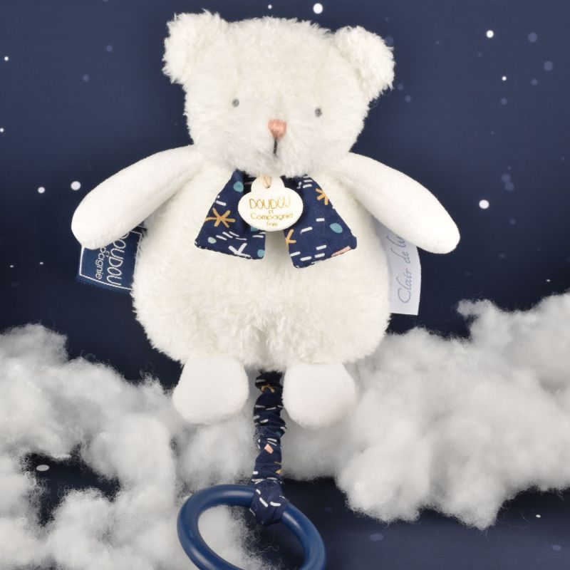 Veilleuse musicale ours luminescente Clair de Lune (17 cm) Doudou et Compagnie Ambiance 6