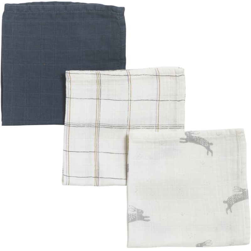 Lot de 3 mini langes Belleville et Saint Honoré (36 x 36 cm) Maison Charlotte