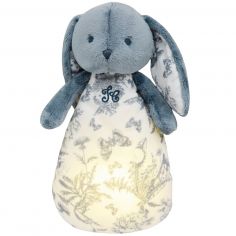Peluche bruit blanc lapin Toile de Jouy bleu - Tartine et Chocolat