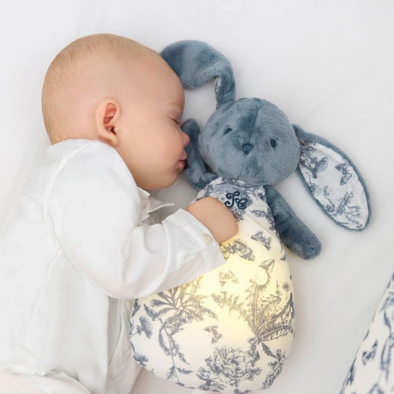 Peluche bruit blanc lapin Toile de Jouy bleu Tartine et Chocolat Ambiance 5