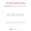 Gravure date en chiffres sur bijou (Typo 4 Fairwater script light) - Gravure magique