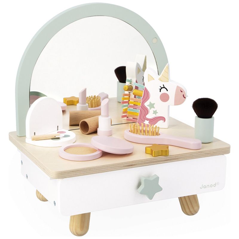 Coiffeuse de table Licorne et accessoires Janod Produit 1