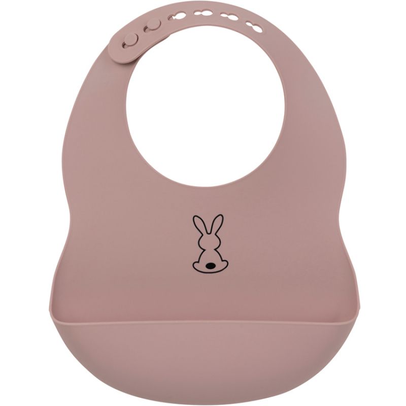 Bavoir en silicone à poche dusty pink Nattou