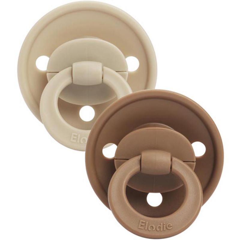 Lot de 2 sucettes physiologiques en latex Pure Khaki (3 mois et +) Elodie Details