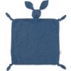 Doudou plat attache sucette Bunny bleu minéral wonder (40 cm) - Bemini