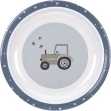 Assiette plate en mélamine Adventure tracteur  par Lässig 
