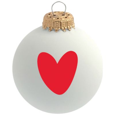 Boule de Noël Coeur rouge (personnalisable) Baubels