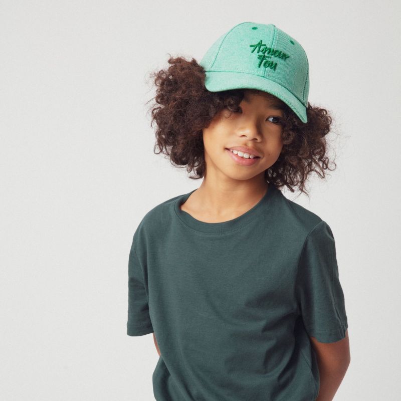 Casquette enfant Amour Fou denim vert (3-6 ans) Chamaye Ambiance 5