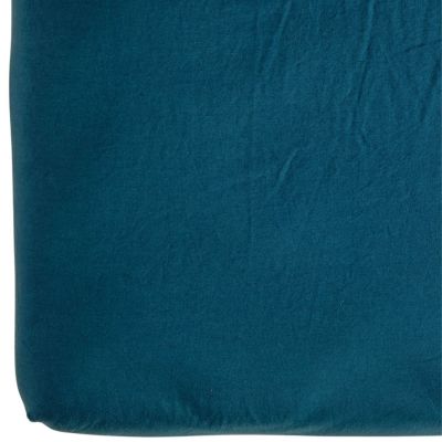 Drap housse pur coton Bleu nuit (60 x 120 cm)