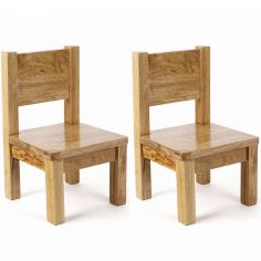 Lot de 2 chaises enfant en bois naturel (1-4 ans) - Pioupiou et Merveilles