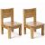 Variation Marron du produit Lot de 2 chaises enfant en bois naturel (1-4 ans) de la marque Pioupiou et Merveilles