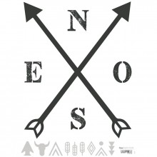 Planche de stickers de flèches NSEO (18 x 24 cm)  par Lilipinso