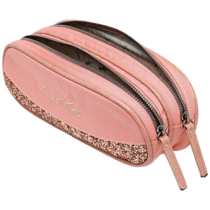 Trousse double compartiment Glossy Pink Caméléon Produit ouvert 3