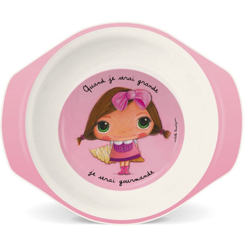 Bol à oreilles bambou Quand je serai grande je serai gourmande (13,9 x 16,6 cm) Isabelle Kessedjian