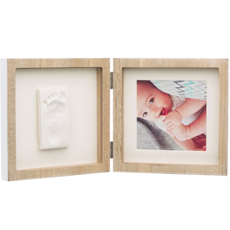 Cadre photo empreinte Square en bois Baby Art