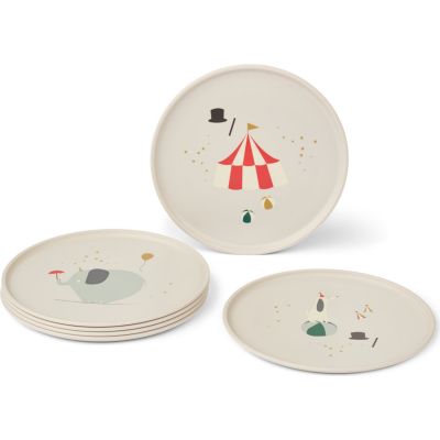 Lot de 6 assiettes Remco Circus  par Liewood