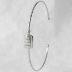 Jonc Mon Petit Poids personnalisable (argent rhodié) - Mon Petit Poids