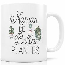 Mug en céramique Maman de belles plantes  par Créa Bisontine