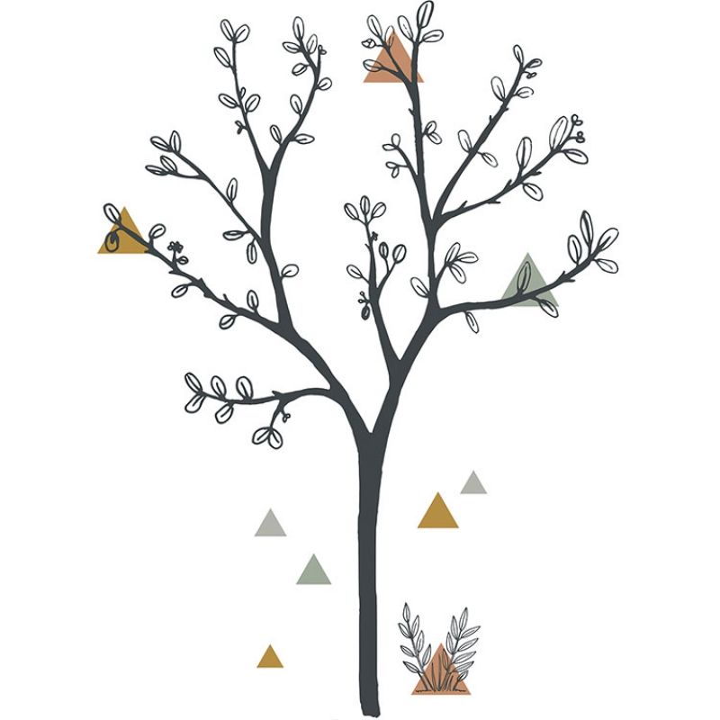 Grand sticker arbre et triangles (87 x 119 cm) Lilipinso