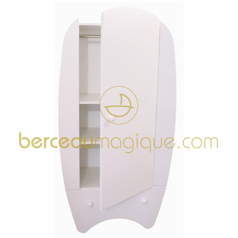 Armoire 1 porte Montréal blanc Candide