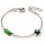 Variation Argenté, vert du produit Bracelet Perroquet Vert-Fleur (argent 925) de la marque Baby bijoux