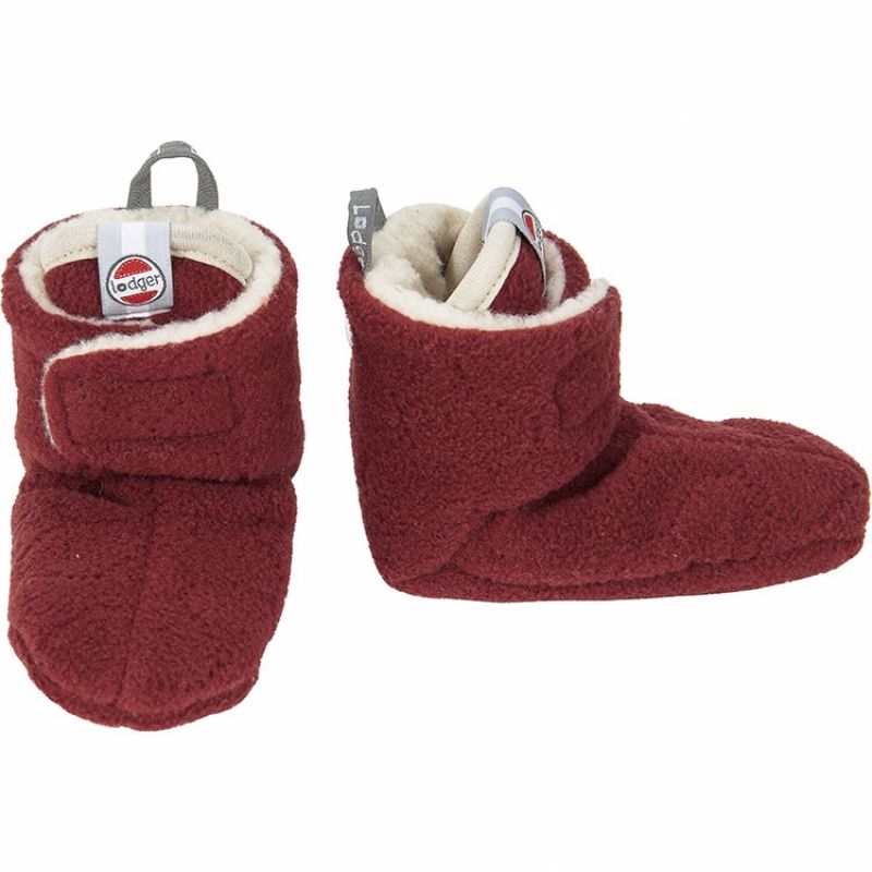 Chaussons rouge bordeaux Botanimal (12-18 mois) Lodger