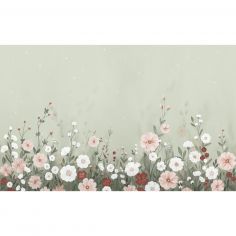 Papier peint panoramique jardin fleuri - Lilipinso