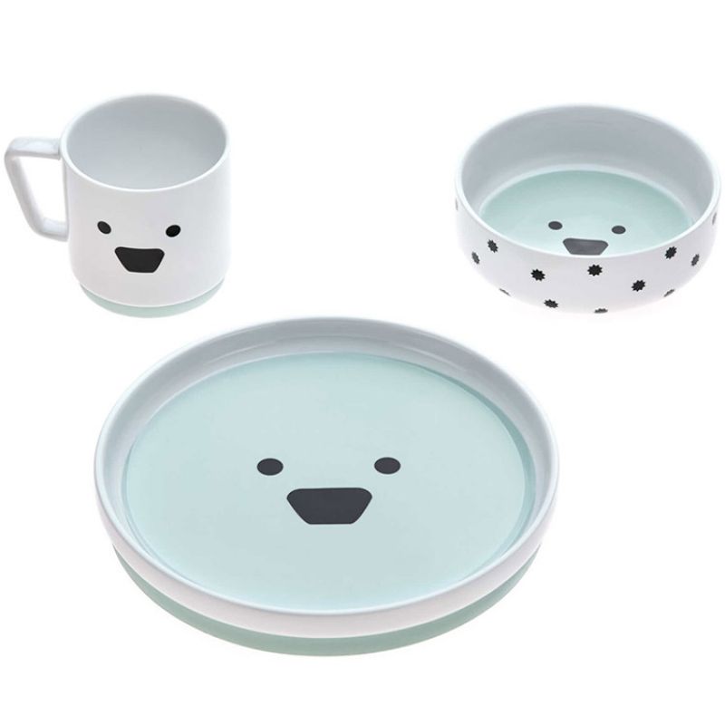 Coffret repas en porcelaine chien Little Chums (3 pièces) Lässig