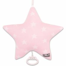 Coussin musical étoile Star rose et blanc (30 cm)  par Baby's Only