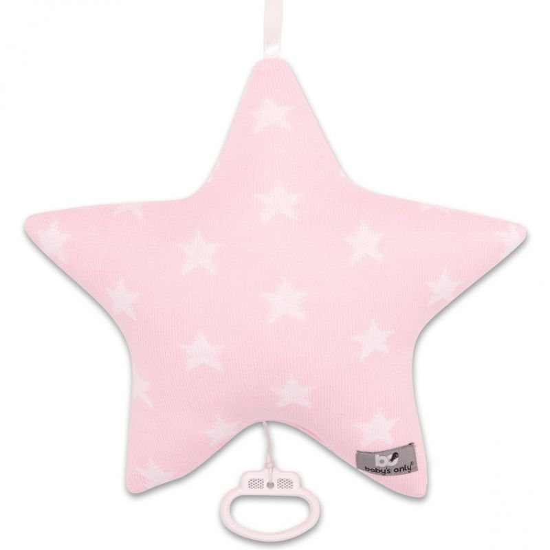 Coussin musical étoile Star rose et blanc (30 cm) Baby's Only