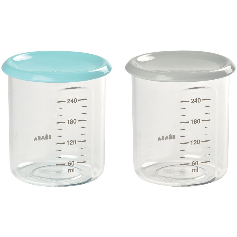 Lot de 2 pots de conservation en tritan Maxi portion (240 ml) Béaba