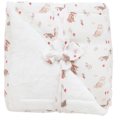 Couverture Luxe microfibre blanc et clairière (70x100 cm) BB & Co