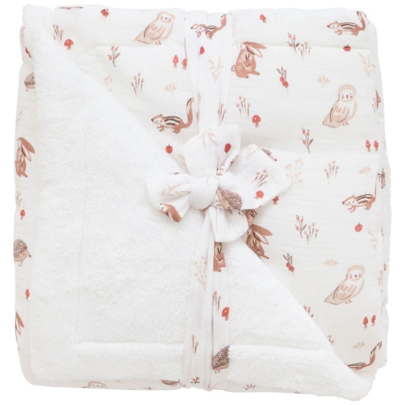 Couverture Luxe microfibre blanc et clairière (70x100 cm) BB & Co Produit 1