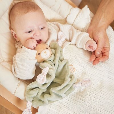 Doudou plat Ours vert