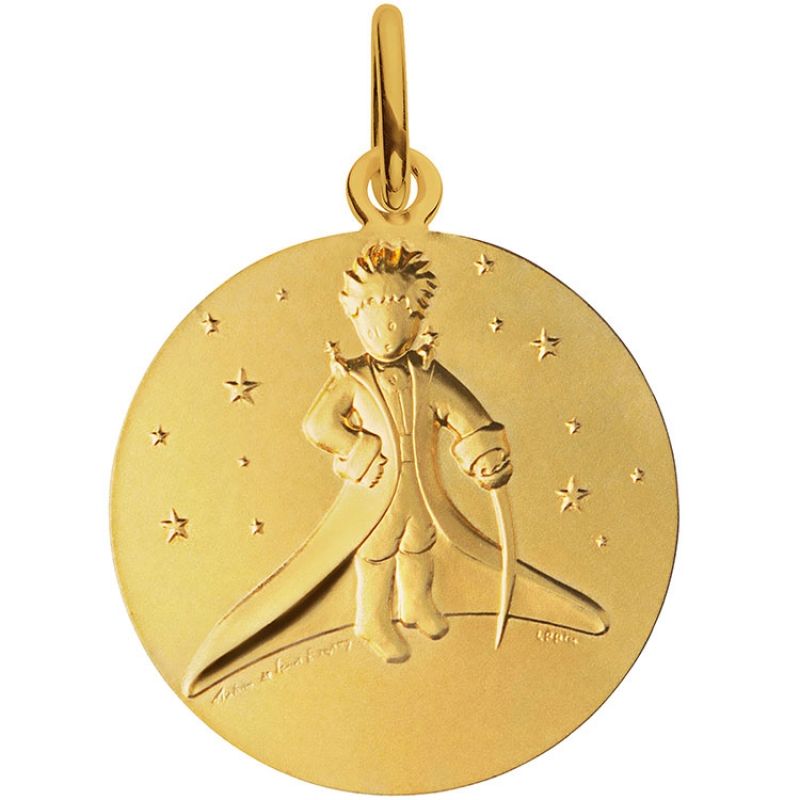 Médaille Le Petit prince dans les étoiles (or jaune 750°) Monnaie de Paris