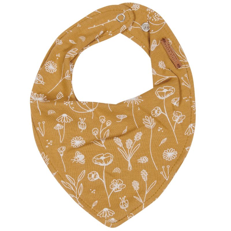 Bavoir bandana Wild Flowers ocre Little Dutch