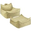 Fauteuil pouf et repose-pieds Matcha molletonné Wigiwama Produit 1