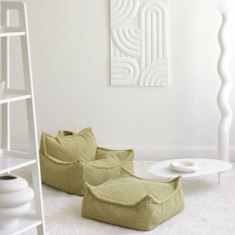 Fauteuil pouf et repose-pieds Matcha molletonné Wigiwama Ambiance 6